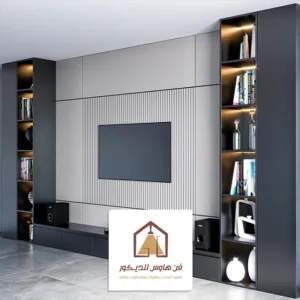 رفوف مع واجهة تلفزيون